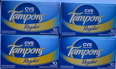 #ad A lot of 40 CVS Flushable Tampons Super Absorbency Fresh Sent Durable Wrapper $15.88