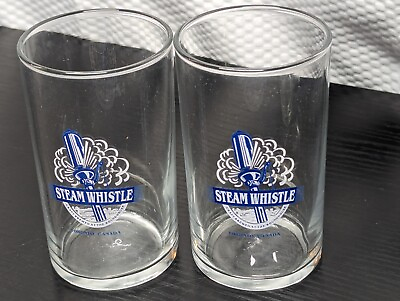 #ad 2 STEAM WHISTLE Beer Glass Toronto Canada Craft brewery at roundhouse At $17.00
