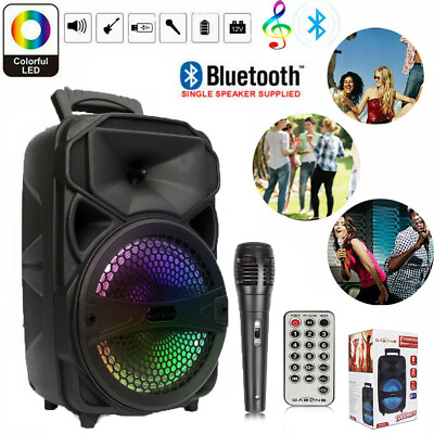 #ad Wireless Bluetooth Speaker Big LED Light Stereo Tailgate Loud FM Party Karaoke $32.99