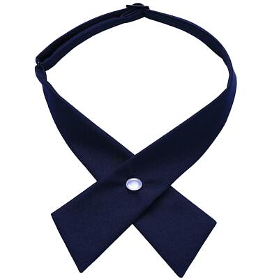#ad Criss Cross Bow Tie for Girl Uniform Adjustable Neck Tie for Men Women $9.38