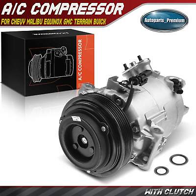 #ad AC Compressor with Clutch for Chevy Malibu 2013 2016 Equinox GMC Terrain Buick $159.49
