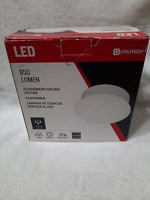 #ad Utilitech 6.9quot; White LED FlushMount Light Ceiling Fixture 850 Lumens Energy Star $6.50