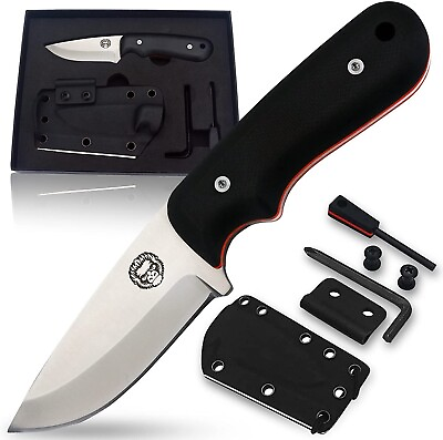 #ad Survival Knife Bushcraft Neck Knife Men#x27;s Gift Set Fixed Blade Kydex Sheath... $50.44