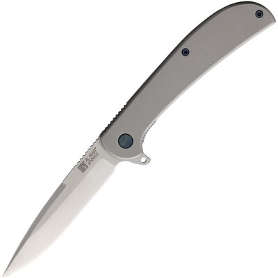 #ad Al Mar Ultra Thin Folding Knife 3.13quot; Stainless Blade Satin Finish Steel Blade $52.29