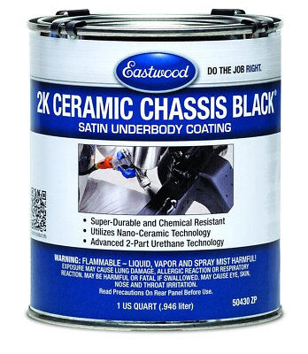 #ad Eastwood 2K Ceramic Chassis Black Satin Quart Chip UV Chemical Resistant Dries $68.99