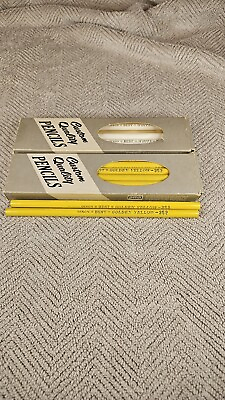 #ad Vintage Lot of Dixon Custom Quality Pencils Golden Yellow 14 And White 6 . $12.00