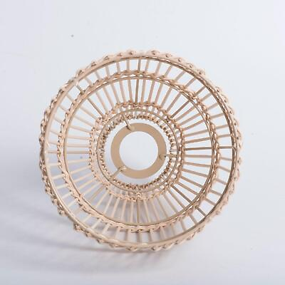 #ad Rattan Lampshade Replacement Weaved Woven Rattan Pendant Lamp Cover Wicker Lamp $16.19