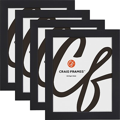 #ad Essentials Modern 1quot; Black Picture Frame Uncommon Sizes 17x33 25x31 4 Pack $118.99