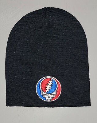 #ad Grateful Dead Steal Your Face Black lot Beanie SYF Spring is in the Air $25.00