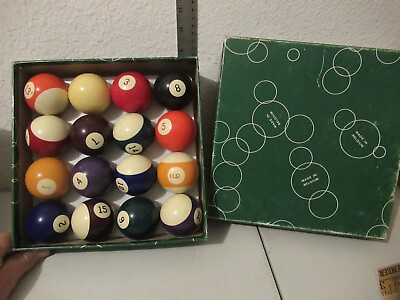 Belgium Aramith Balls set of vintage pool balls in box NICE $79.00