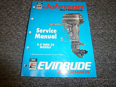 #ad 1990 Johnson 9.9 10 14 15 20 25 28 30 35 HP Motor Shop Service Repair Manual ES $90.30