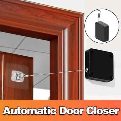 #ad Adjustable Surface Door Stopper Automatically Close Bracket Closer Improvement $14.18