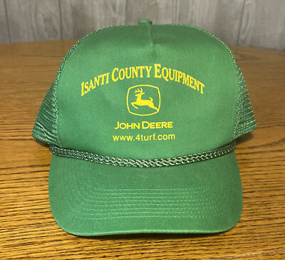 #ad Isanti County Minnesota John Deere Implement Travtor Rope Hat $8.99
