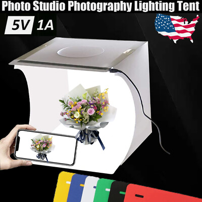 #ad LED Photo Studio Light Box Portable Folding Photography Shooting Tent Kit 🔥🔥 $9.76