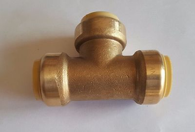 #ad 1 PIECE 1quot; X 1quot; X 1quot; PUSH FIT TEES FITTINGS LEAD FREE BRASS $9.99