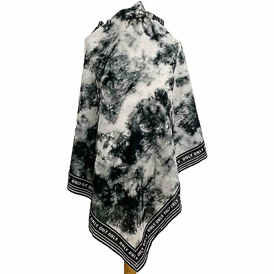 #ad ONLY CAMOUFLAGE BLACK SQUARE Cotton scarf 36 37 in #A118 $13.95