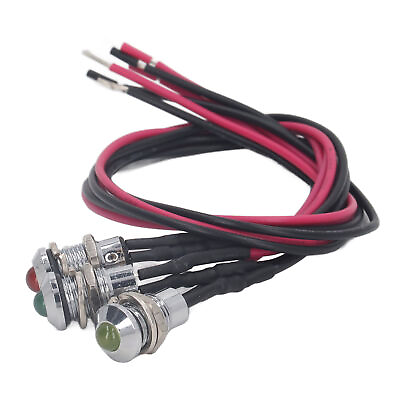 #ad 3 X LED Metal Indicator Light Waterproof Signal Lamp With Wire For Car Truck 24V $9.57