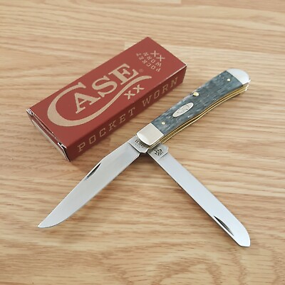 #ad Case XX Trapper Pocket Knife Carbon Steel Blades Crandall Jigged Bone Handle $69.99