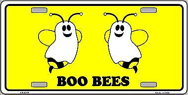 #ad quot;Boo Beesquot; Funny Halloween Bee Ghosts Novelty Metal License Plate Tag $15.99