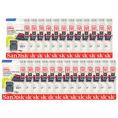 #ad SanDisk Ultra 32GB UHS I C10 Micro SD Card W Adapter 100Mb s Pack of 25 By Lot $115.25