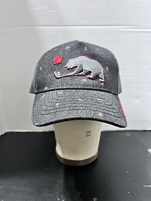 #ad Gongshow Hockey Rebublic Bear And Canadian Maple Leaf SnapBack Mesh Ball Cap Hat $13.99