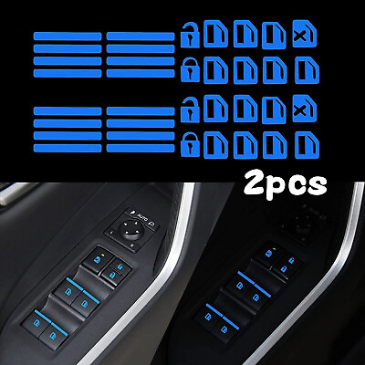 #ad 2x Car Sticker Car Door Window Switch Luminous Sticker Night Safety Accessories $7.99