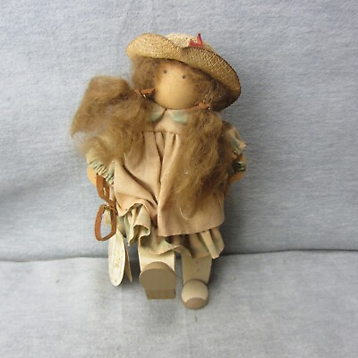 #ad Vintage Lizzie High Wood Doll Made in USA 10in Signature Ed $29.99