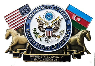 #ad US STATE DEPARTMENT US EMBASSY BAKU AZERBIAJAN COMMEMORATIVE CHALLENGE COIN 199 $14.99