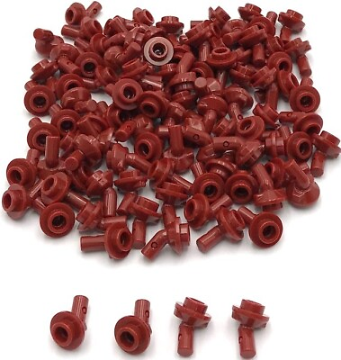 #ad Lego 100 New Dark Red Bars 1L w Angled Hollow Stud Parts $5.99
