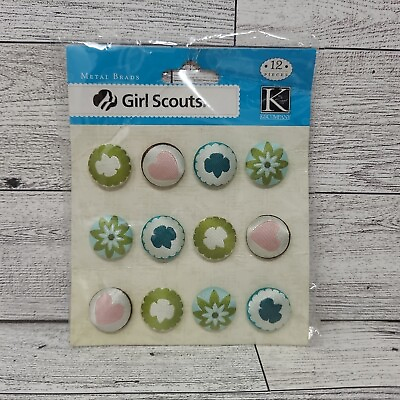 #ad Girl Scout Fabric Stitched Brads for Crafting amp; Scrapbooking Kamp;Company 9 16quot; $6.00