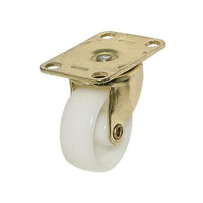 #ad Wheel Caster White With Brass Finish Plate 1 5 8 In. 2 Pk. $11.99