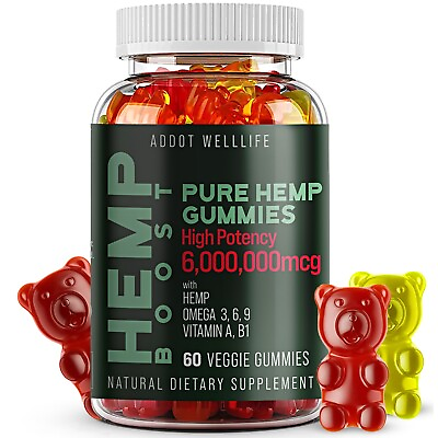 #ad Natural Gummies Bears Calm Sleep Stress Anxiety Pain Muscle Relax $16.99