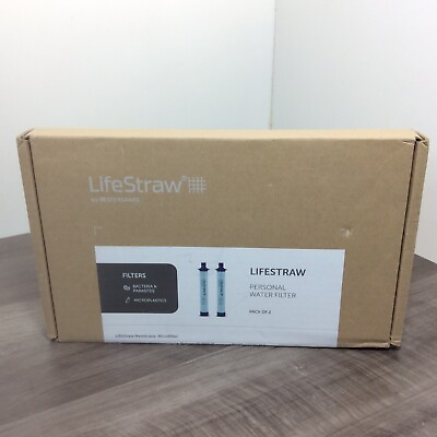 #ad Pack of 2 Filters LifeStraw LSLS012P01 Personal Water Filter for Hiking SEALED $24.99