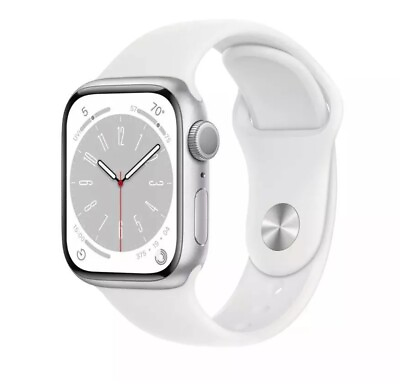 #ad Apple Watch Series 8 41mm GPS WIFI Only Silver Aluminum Case Very Good $229.00