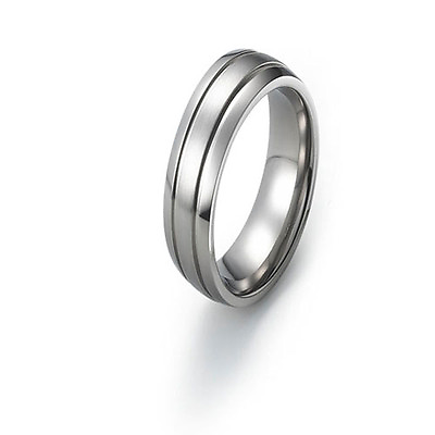 #ad Titanium Ring Brushed Finish Center Free Engraving Titanium Wedding Band SZ 6 12 $12.99