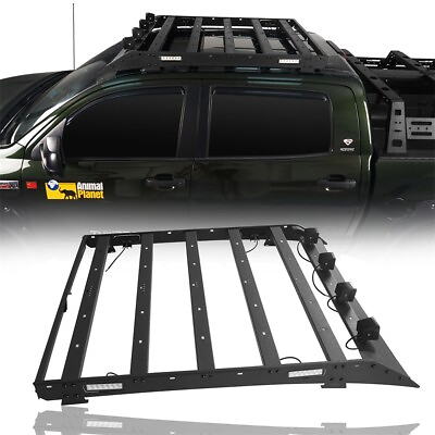 Off road Sturdy Steel Roof Rack Carrier Basket w Led Light for Tundra 07 13 4DR $366.79