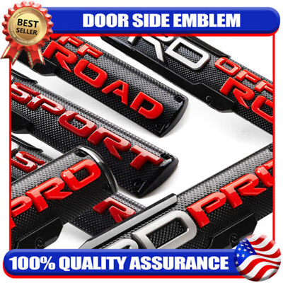 #ad 2PCS Door Fender Pro Sport Offroad Badge Emblem Left Right Side 3D Sticker Decal $21.99