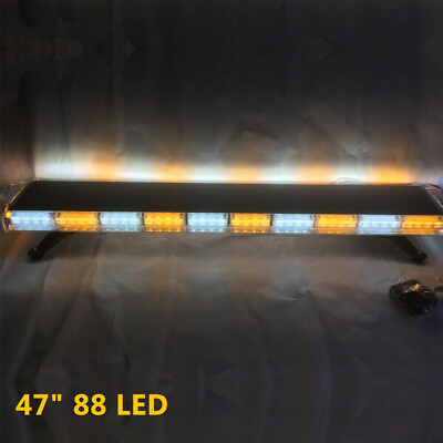 #ad 47inch Trailer Emergency Warn Tow LED Work Light Bar White amp; Amber Signal Light $142.51