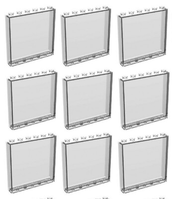 #ad ☀LEGO 9x New Trans Clear Transparent Wall Elements 1x6x5 Trans Clear Window $12.50