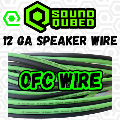 #ad Soundqubed 12 Gauge OFC Speaker Wire Car Audio Oxygen Free Copper 50FT 300FT $199.95