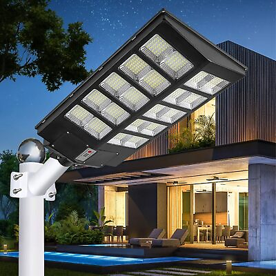 #ad Outdoor Commercial 3000W LED Solar Street Light IP67 Dusk to Dawn Road Lamp US $105.88