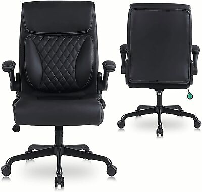 #ad Black Executive Office Chair Ergonomic Home Office Desk Chairs PU Computer Chair $199.00