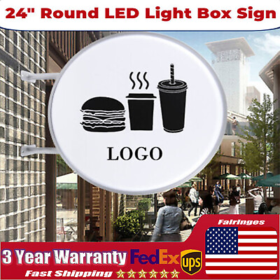 #ad 24quot; LED Double Sided Light Box Advertising Sign Illuminated Lamp Box Waterproof $95.00