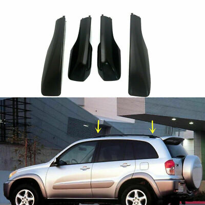 #ad For Toyota RAV4 2001 2005 5 Door Black Top Roof Rack End Cover Shell Replace 4pc $16.50