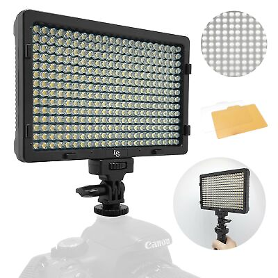LED Photo Video On Camera Fill Light Panel 5600K 2400LM 20W for DSLR Cameras $38.86