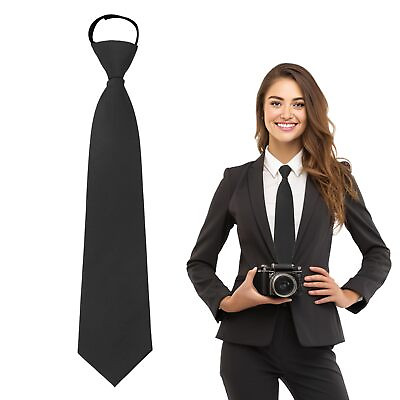 #ad ZLQLCINYD Ties for Women School Ties for Girls Pre tied Zipper Tie for Uniforms $9.99