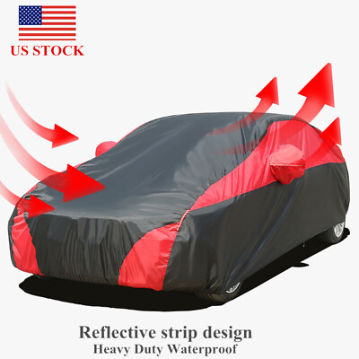 #ad US 1PC Outdoor Heavy Duty Waterproof Protection Full Car Cover Sunscreen Durable $92.62