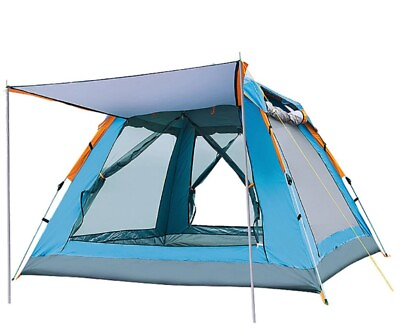 #ad 3 4 Person Automatic Speed Open Camping Tent $140.99