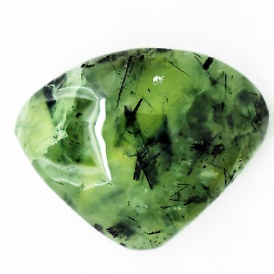 #ad 71.00 Cts Natural Namibian Green Prehnite Cabochon Cut Certified AAA Gemstone $13.49