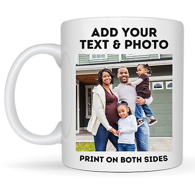 #ad Personalized Mug Custom Text Photo Name Gift Coffee Funny Day Ceramic 11oz Cup $16.99